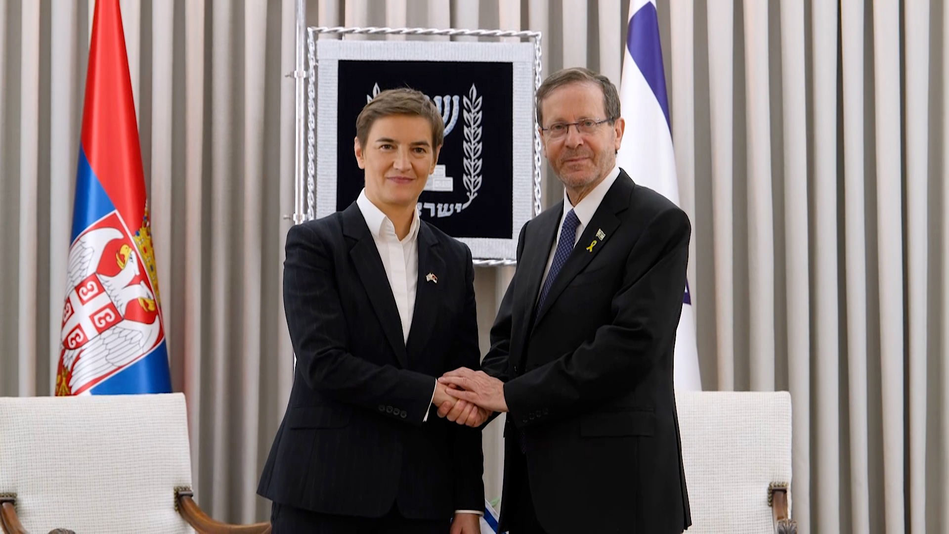 Izrael, Jerusalim, predsednica Narodne skupstine Republike Srbije Ana Brnabic sastala se sa predsednikom Izraela Isakom Hercogom, pokrivanje Izrael, Jerusalim, predsednica Narodne skupstine Republike Srbije Ana Brnabic sastala se sa predsednikom Izraela Isakom Hercogom, pokrivanje